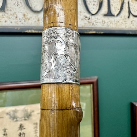 Antique Silver Mounted Walking Stick 2